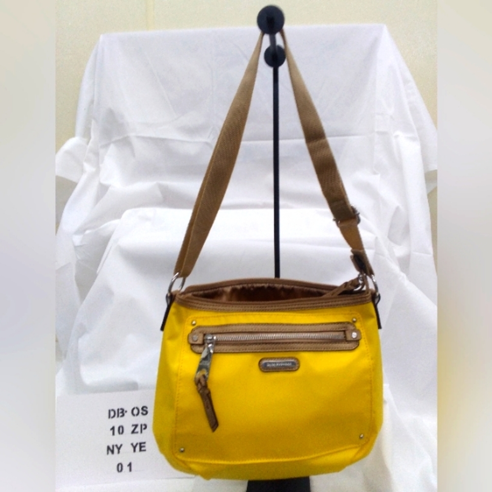 Dana Buchman (DB) Yellow Nylon Crossbody